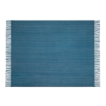 Dekens van acryl met zacht aanvoelende franjes 270 g/m2 Sofa kleur blauw tweede weergave