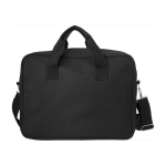 Polyester laptoptas met handvatten en verstelbare riem 14” Chicago kleur zwart eerste weergave