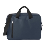 Polyester laptoptas met handvatten en verstelbare riem 14” Chicago kleur donkerblauw eerste weergave