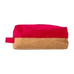 Toilettassen van gekleurd polyester en kurk Cork kleur rood eerste weergave