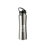 RVS drinkflessen met tuit bedrukken 500ml Performance Blackcap kleur zilver met jouw bedrukking