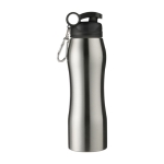 Stalen fles met karabijnhaak en tuit 700ml Inox Slender kleur zilver tweede weergave