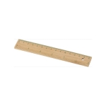 Liniaal met centimeters en inches van bamboe 15cm Bamboo kleur bruin tweede weergave