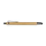 Touch pen met zilveren afwerking bedrukken Multifunctioneel Bamboo kleur hout derde weergave