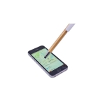 Bamboe eco touch pen met mobiele telefoonhouder Versatile kleur wit derde weergave