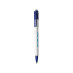 Blauwschrijvende plastic pen bedrukken Stilolinea Baron Jumbo kleur blauw met jouw bedrukking