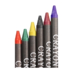 Kartonnen doosje met zes waskrijtjes Crayons Multicolour 6 kleur meerkleurig tweede weergave