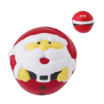 Antistressbal met kerstman ontwerp Santa kleur rood met jouw bedrukking