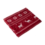 Fleecedeken met print gemaakt van polyester 180 g/m2 Reindeer kleur rood tweede weergave