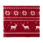 Fleecedeken met print gemaakt van polyester 180 g/m2 Reindeer kleur rood derde weergave