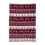 Fleece dekens met kerstprint bedrukken 260 g/m2 Kerst kleur bordeaux eerste weergave