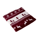 Fleece dekens met kerstprint bedrukken 260 g/m2 Kerst kleur bordeaux tweede weergave