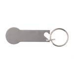 Stalen te graveren sleutelhanger flesopener Multifuntional kleur zilver tweede weergave