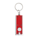 Promotionele sleutelhanger van gekleurd plastic met LED-zaklamp Light kleur rood tweede weergave