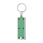 Promotionele sleutelhanger van gekleurd plastic met LED-zaklamp Light kleur groen eerste weergave