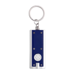 Promotionele sleutelhanger van gekleurd plastic met LED-zaklamp Light kleur marineblauw tweede weergave