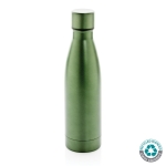 Thermosfles van gerecycled staal 500 ml Lane Recycled kleur donkergroen