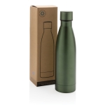 Thermosfles van gerecycled staal 500 ml Lane Recycled kleur donkergroen weergave met doos