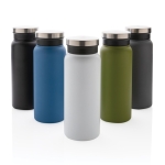 Gerecyclede thermosfles met originele dop 600ml Land Recycled kleur wit weergave algemeen