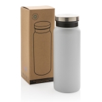 Gerecyclede thermosfles met originele dop 600ml Land Recycled kleur wit weergave met doos