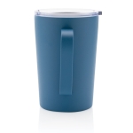 Thermosbeker van gerecycled staal met handvat 420 ml Premium Recycled kleur blauw derde weergave