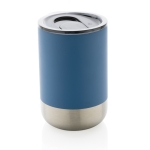 Gerecyclede thermosbeker met non-drip deksel 360ml Inspire Recycled kleur blauw met afdrukgebied