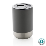 Gerecyclede thermosbeker met non-drip deksel 360ml Inspire Recycled kleur donkergrijs