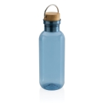 Gerecyclede plastic fles met dop en handvat 680ml Climate Recycled kleur blauw vierde weergave