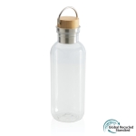 Gerecyclede plastic fles met dop en handvat 680ml Climate Recycled kleur doorzichtig