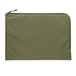 Minimalistische laptophoes van gerecycled polyester 15,6 inch Impact kleur miliair groen tweede weergave