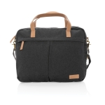 Kwalitatieve gerecyclede laptoptas 15,6” Getaway kleur zwart tweede weergave