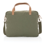 Kwalitatieve gerecyclede laptoptas 15,6” Getaway kleur groen vierde weergave