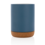 Matte kleur kurkbasis keramische mok 280 ml Cork Base kleur blauw vierde weergave