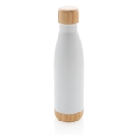 Fles met een infuser en bamboedetail 520 ml Lid&Bottom Bambu kleur wit