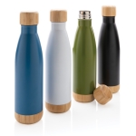 Fles met een infuser en bamboedetail 520 ml Lid&Bottom Bambu kleur wit weergave algemeen