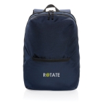 Rugzak voor 15,6'' laptop, gemaakt van gerecycled polyester Daypack kleur marineblauw weergave met logo