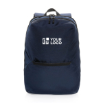 Rugzak voor 15,6'' laptop, gemaakt van gerecycled polyester Daypack kleur marineblauw met afdrukgebied