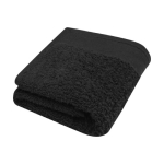 Dikke katoenen badhanddoek 50x30cm en 550 g/m2 Seasons Guest kleur zwart