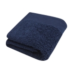 Dikke katoenen badhanddoek 50x30cm en 550 g/m2 Seasons Guest kleur marineblauw