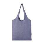 Gerecycled katoenen draagtassen bedrukken 150 g/m2 Tote Reciclo kleur blauw tweede weergave voorkant