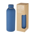 RVS thermosfles met matte afwerking 500ml Spring kleur blauw