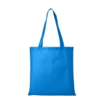 Goedkope non-woven tas bedrukken in diverse kleuren 80 g/m2 Seminar kleur blauw tweede weergave voorkant