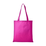 Goedkope non-woven tas bedrukken in diverse kleuren 80 g/m2 Seminar kleur fuchsia tweede weergave voorkant