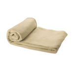 Fleece deken met logo met hoes van 200 g/m2 Summit kleur beige tweede weergave