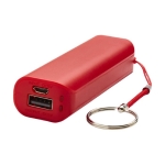 Goedkoop powerbank bedrukken met sleutelhanger 1.200 mAh Energy kleur rood