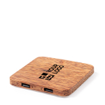 Draadloze oplader 2100mAh met logo inclusief 2 USB uitgangen Coco met jouw bedrukking