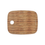 Gepersonaliseerde houten snijplank met logo en ophanggat Wood kleur naturel derde weergave