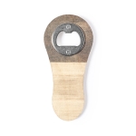 Houten magnetische flesopener met logo MagnetWood kleur naturel eerste weergave