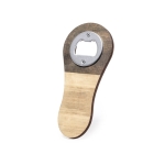 Houten magnetische flesopener met logo MagnetWood kleur naturel tweede weergave