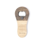 Houten magnetische flesopener met logo MagnetWood kleur naturel derde weergave